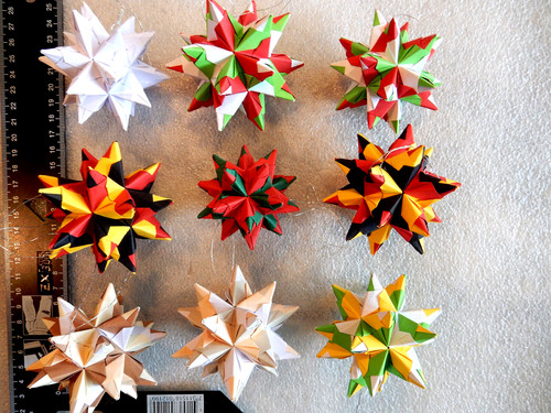 Sterne bunt farbiges papier - farbiges,